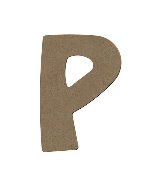 Lettre majuscule P en bois...