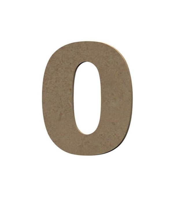Chiffre 0 en bois MDF à...