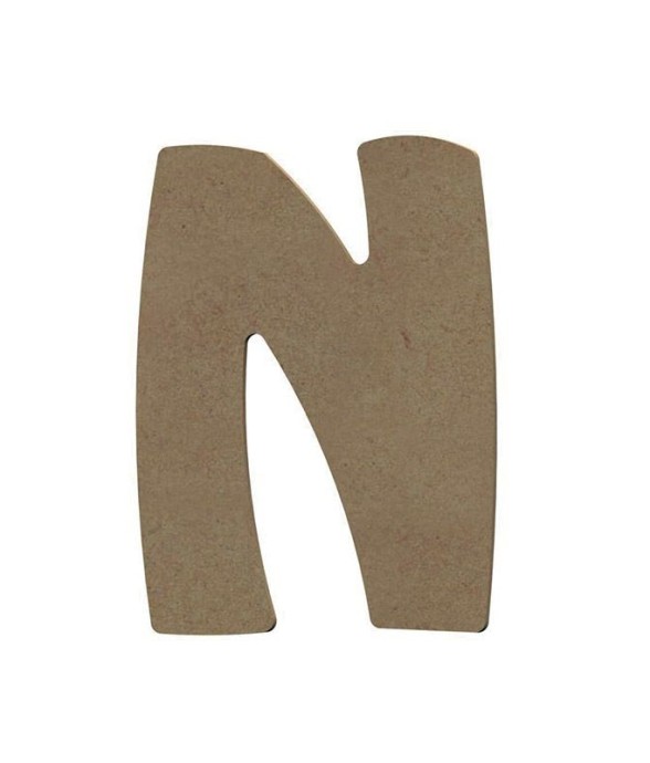 Lettre majuscule N en bois...