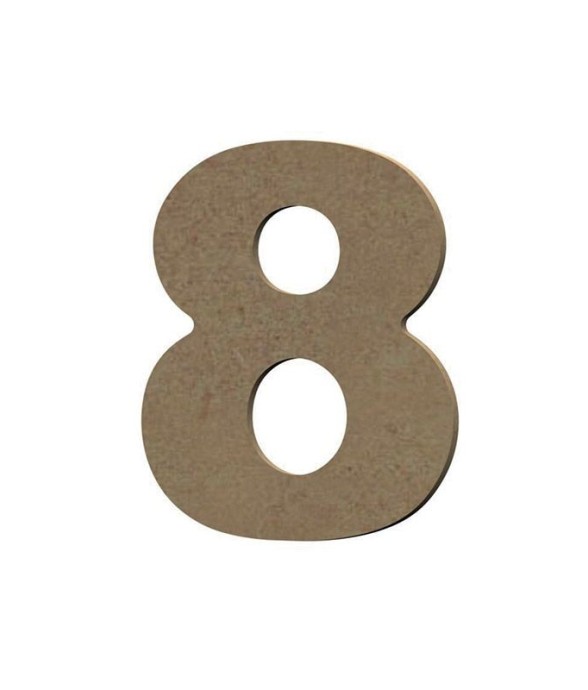 Chiffre 8 en bois MDF à...