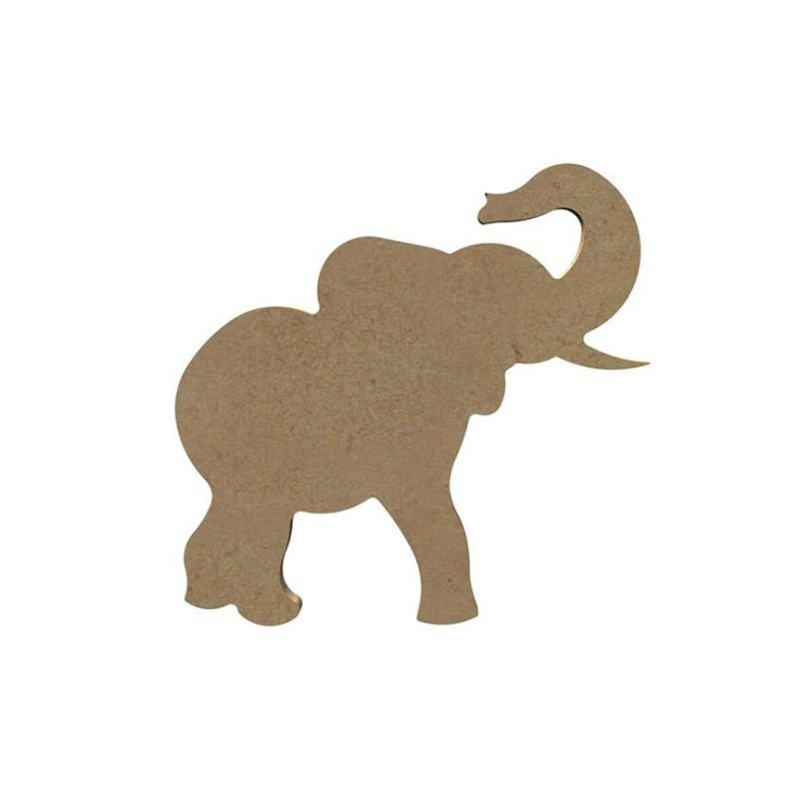 Élephant en bois MDF à décorer - 14 x 13 cm