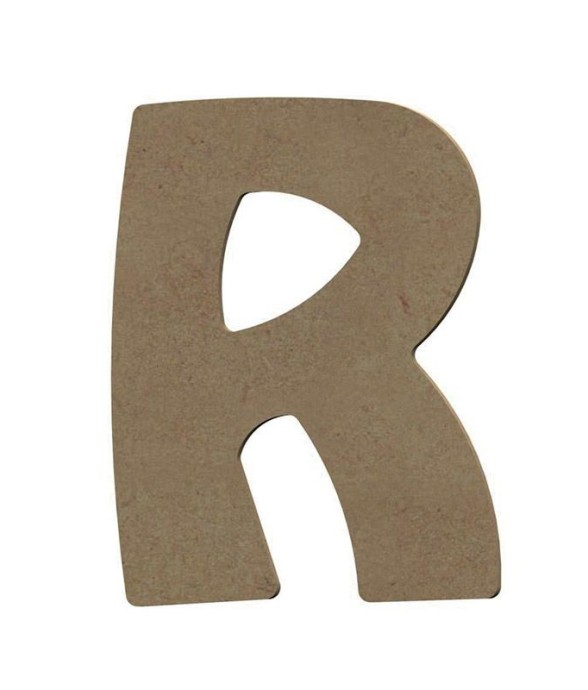 Lettre majuscule R en bois...