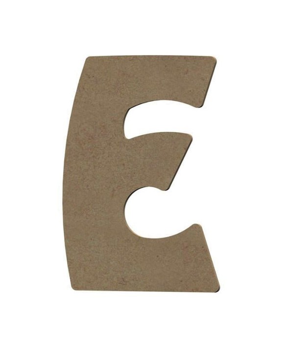 Lettre majuscule E en bois...