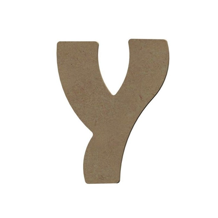 Lettre majuscule Y en bois MDF à décorer - 8 cm