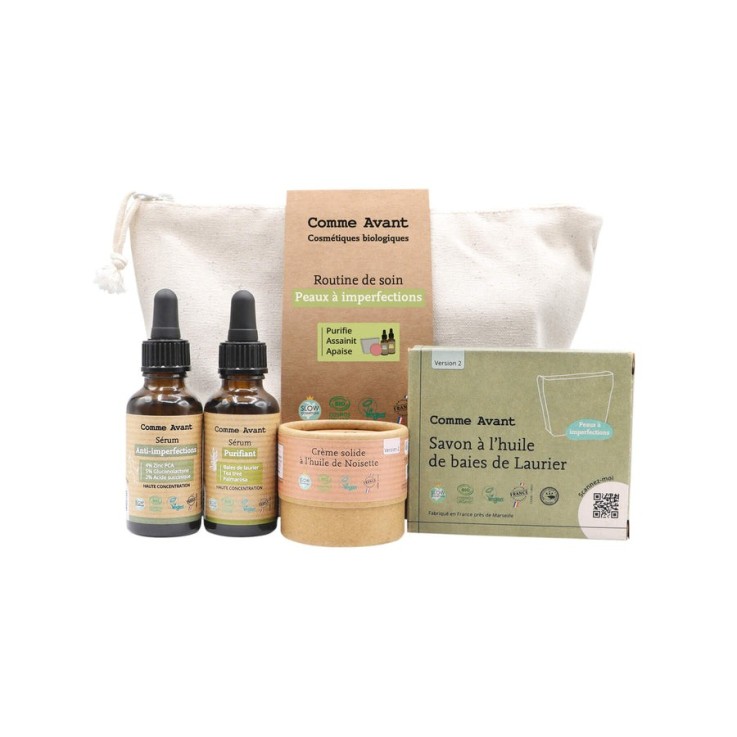 Coffret Routine soin peaux à imperfections Bio