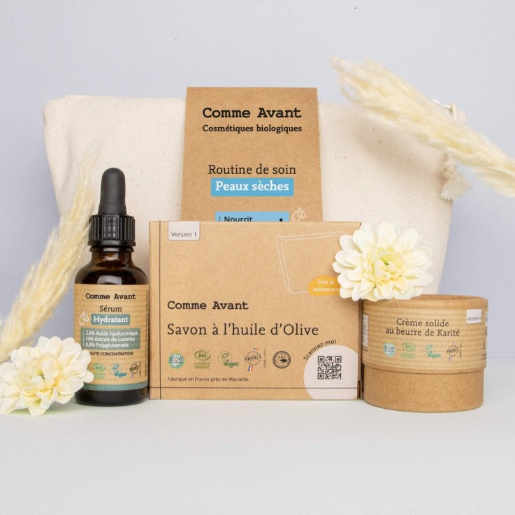 Coffret Routine soin peaux sèches Bio
