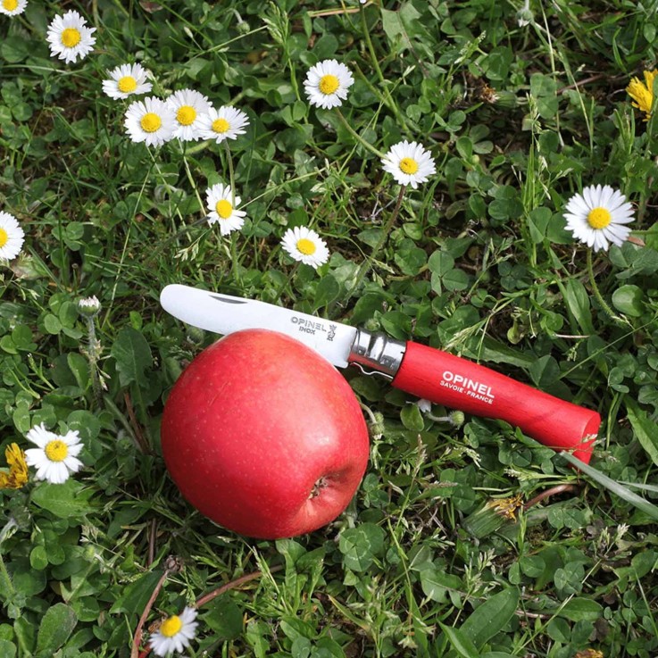 Mon premier couteau Opinel rouge n°07 lame 7,4 cm