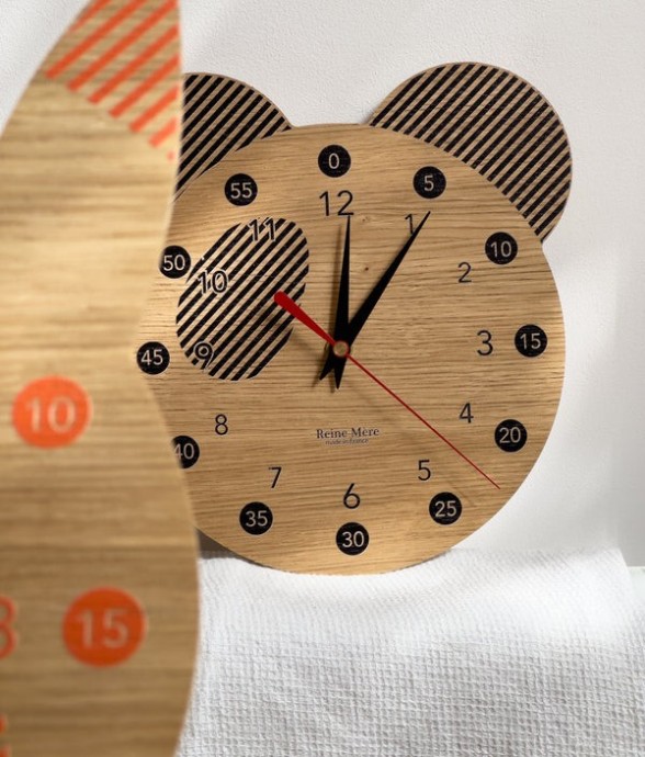 Horloge pédagogique en bois...