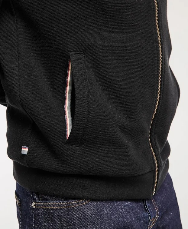 Sweat Pedro zip pique coton bio