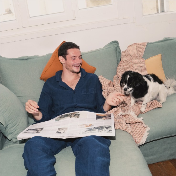 Plaid Esprit nid d'abeille Coton Bio