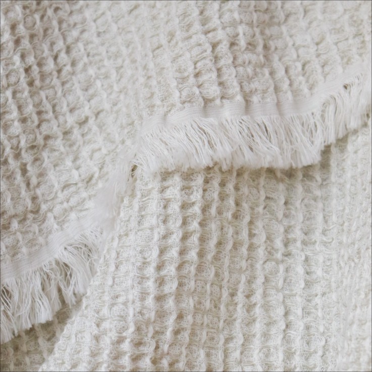 Plaid Esprit nid d'abeille Coton Bio