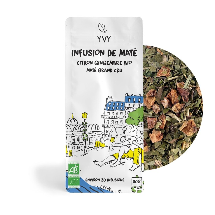 Infusion de Maté Bio - Citron Gingembre