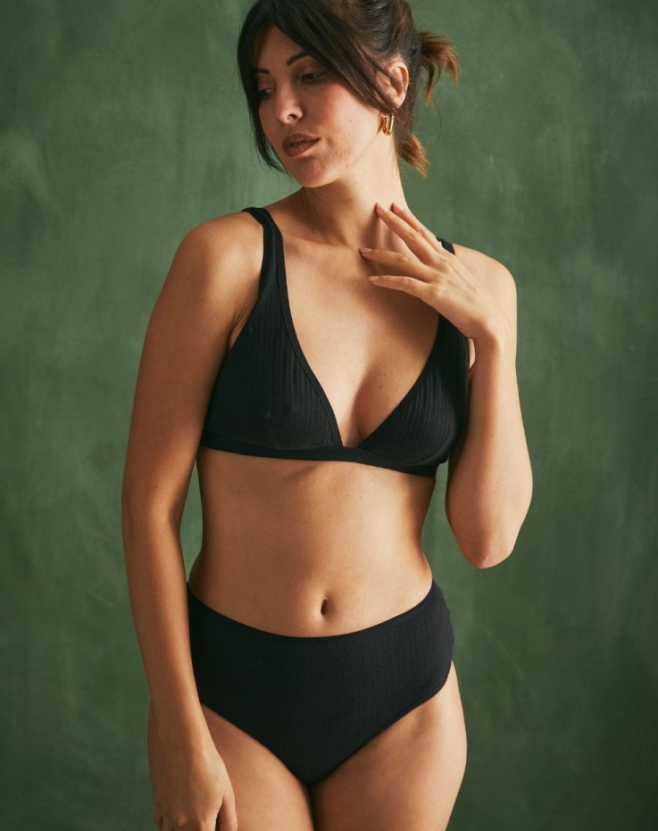 Brassière à pinces côtelée Garance Coton Bio