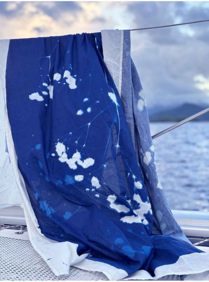 Paréo Cyanotype Coton Bio