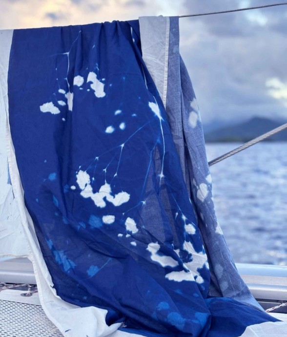 Paréo Cyanotype Coton Bio