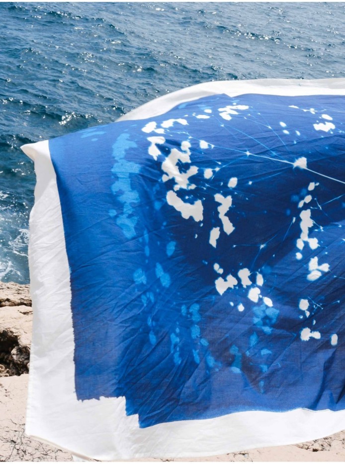 Paréo Cyanotype Coton Bio