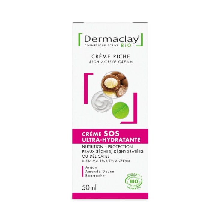 Crème Riche Sos Ultra Hydratante Visage (50ml) Bio