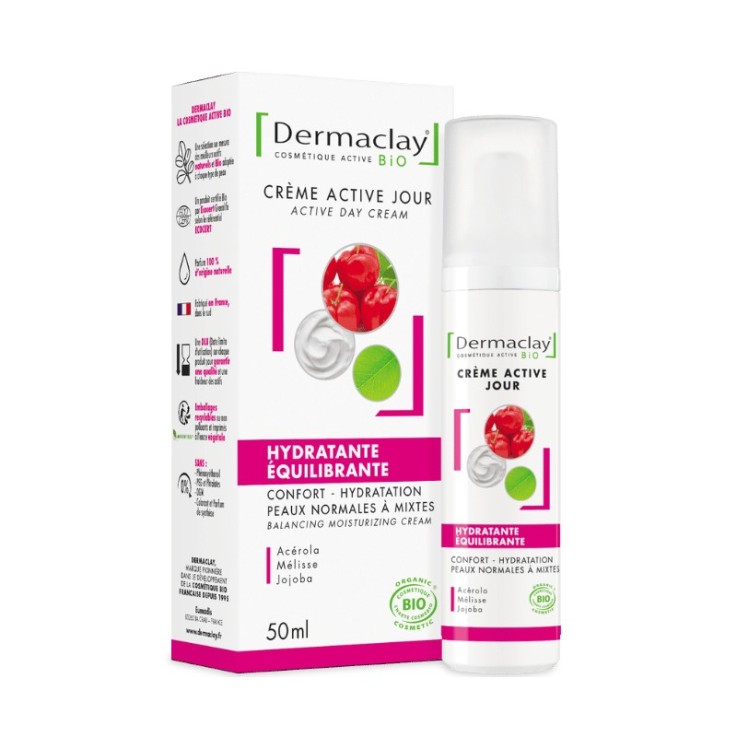 Crème Jour Hydratante Équilibrante Visage (50ml) Bio