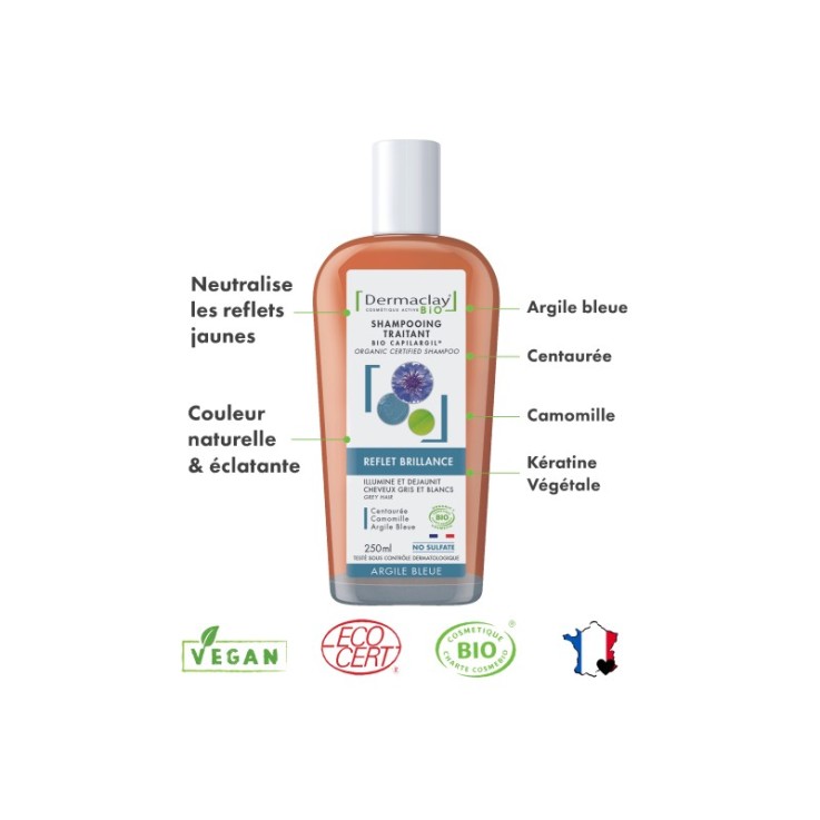 Shampoing Reflet Brillance Cheveux gris (250ml) Bio