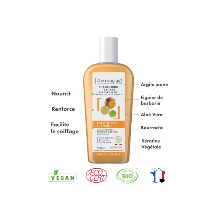 Shampoing Cheveux Secs & Rêches (400ml) Bio