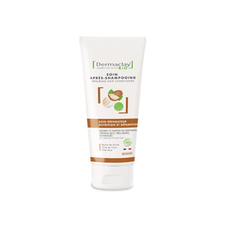 Soin Après-Shampoing Réparateur cheveux secs, abimés, bouclés (200ml) Bio