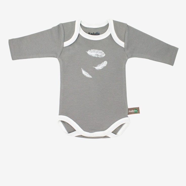 Body manches longues en Coton Bio à motifs plumes (lot de 3)