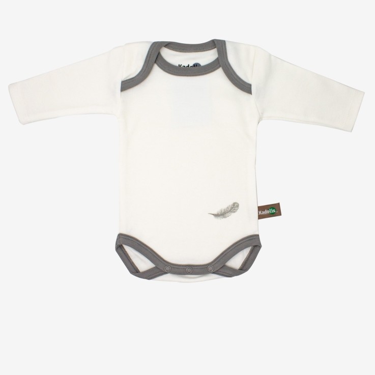 Body manches longues en Coton Bio à motifs plumes (lot de 3)