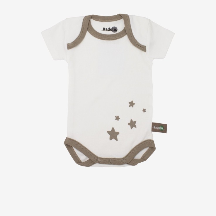 Body manches courtes en Coton Bio à motifs étoiles (lot de 3)