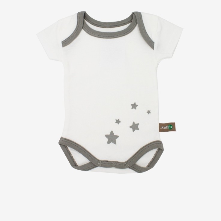Body manches courtes en Coton Bio à motifs étoiles (lot de 3)
