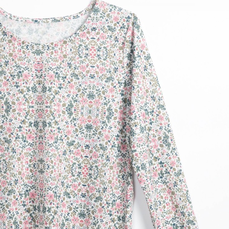 Haut de pyjama femme manches longues en Coton Bio et TENCEL™ Sonora