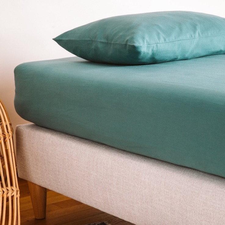 Drap housse pur Coton Bio 1 personne