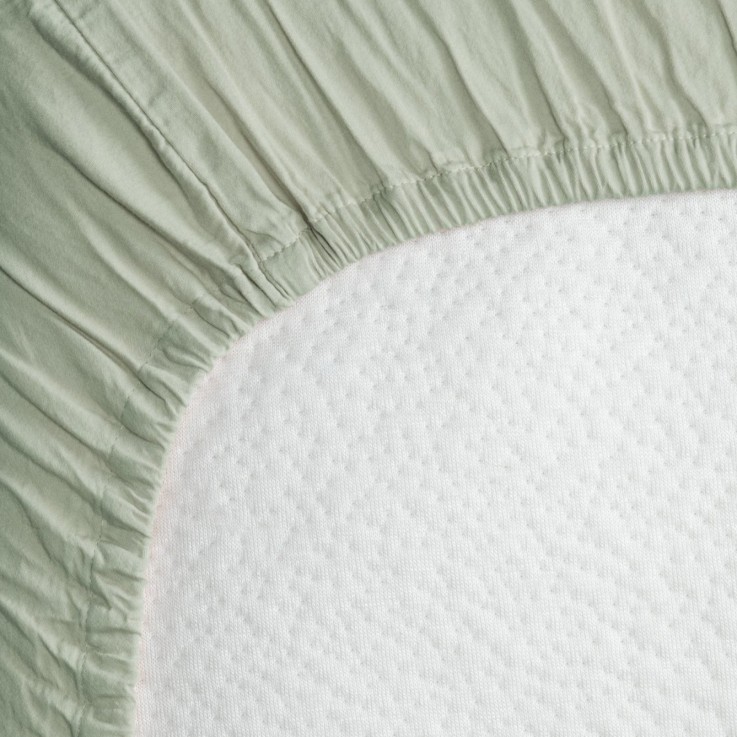 Drap housse Satin de Coton Bio lavé 1 personne