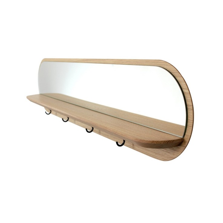 Miroir Moonlight crochets noirs en bois