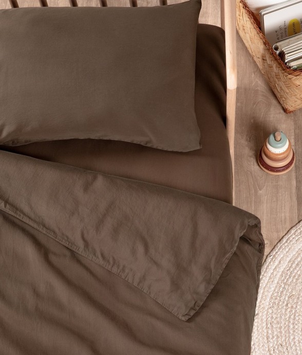 Drap housse bébé Satin de...
