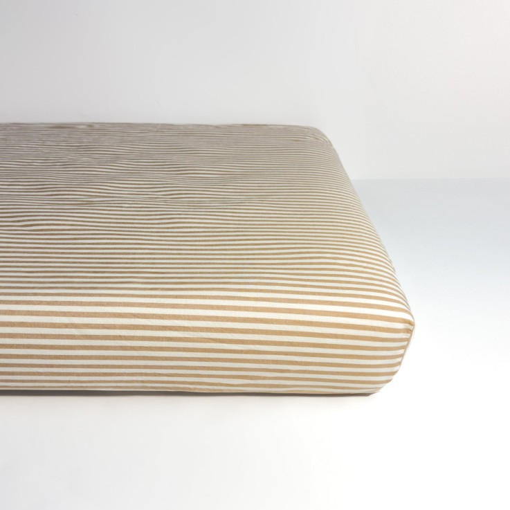 Drap housse bébé Percale de Coton Bio rayé