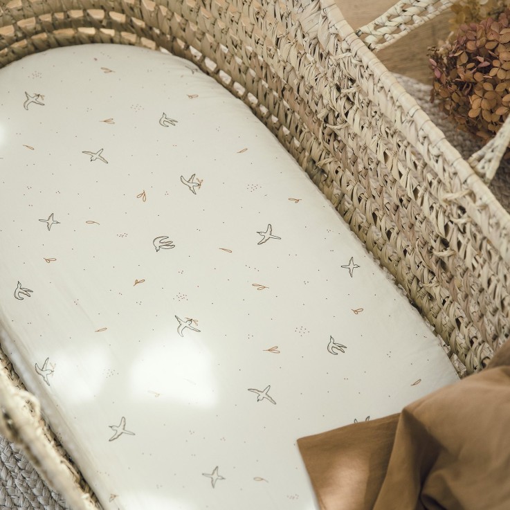Drap housse Coton Bio pour landau L'envolée
