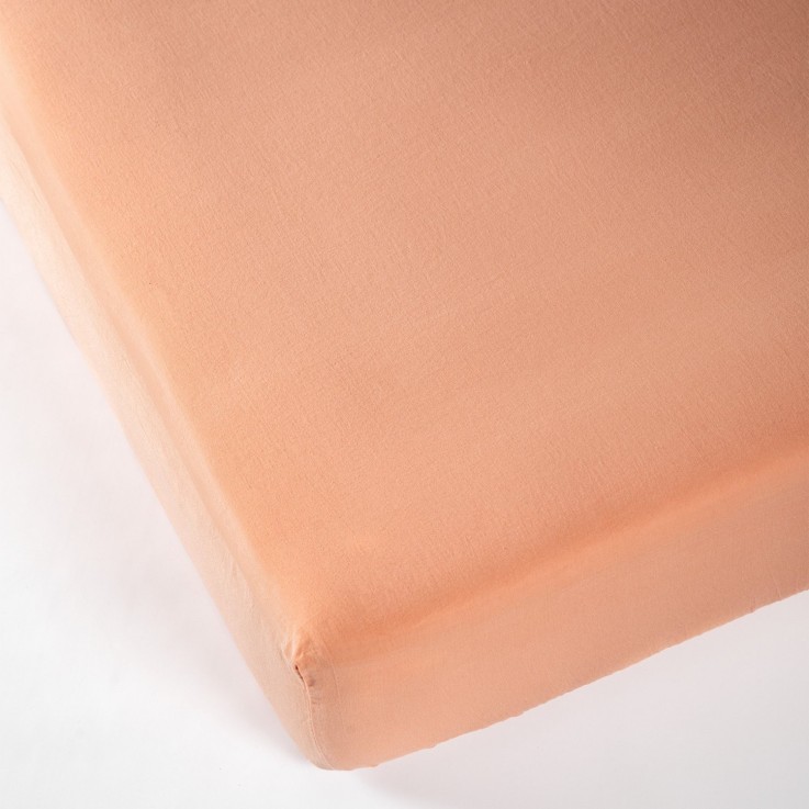 Drap housse Satin de Coton Bio lavé adulte