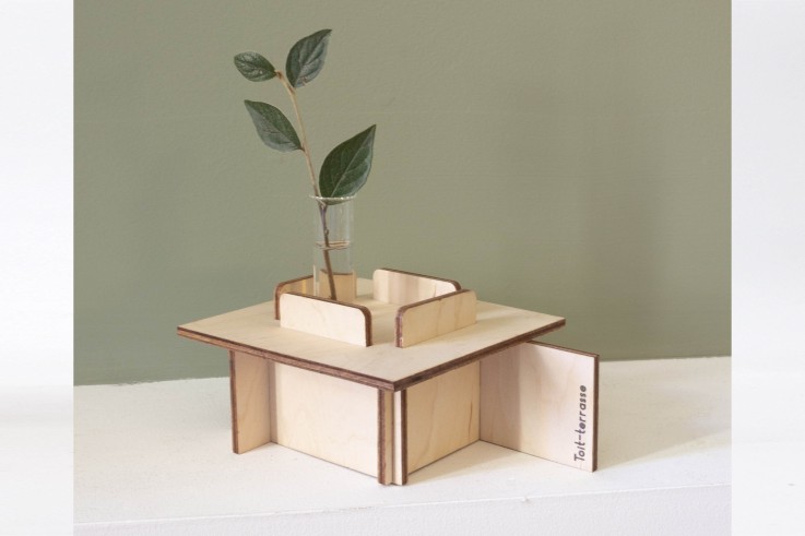 Vase en bois de bouleau à monter Toit-Terrasse
