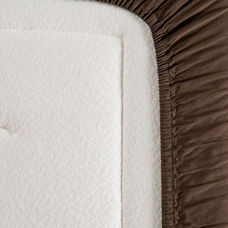 Drap housse Satin de Coton Bio lavé adulte