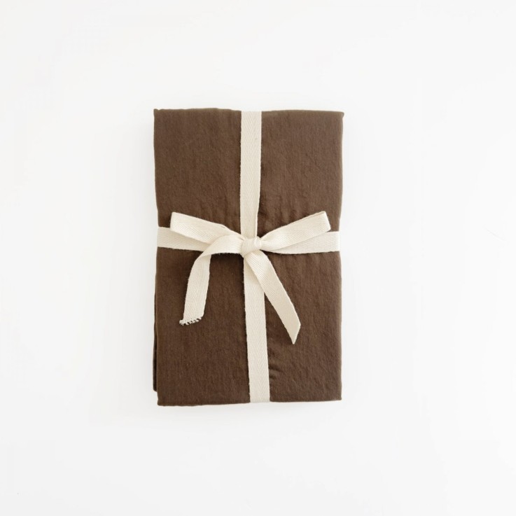 Drap housse Satin de Coton Bio lavé adulte