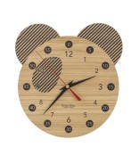 Horloge pédagogique en bois Panda