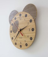 Horloge pédagogique en bois Panda