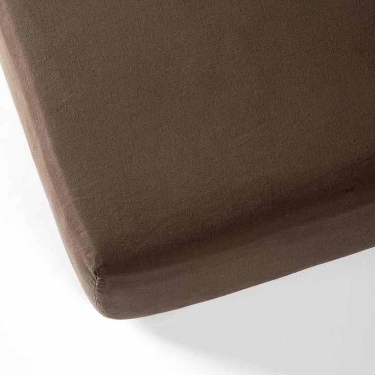 Drap housse Satin de Coton Bio lavé 1 personne