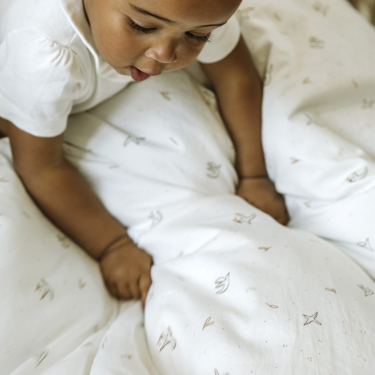 Drap housse Coton Bio pour Lit bébé L'envolée