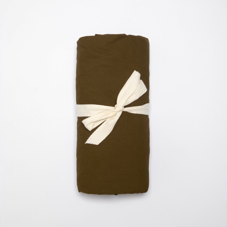 Drap-housse en Percale de Coton Bio lavé 1 personne
