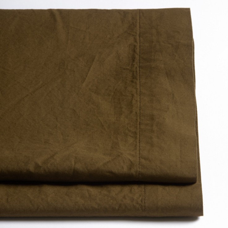 Drap plat 1 personne en Percale de Coton Bio lavé