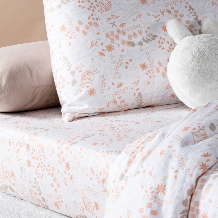 Drap plat 1 personne Coton Bio Yukari Douceur