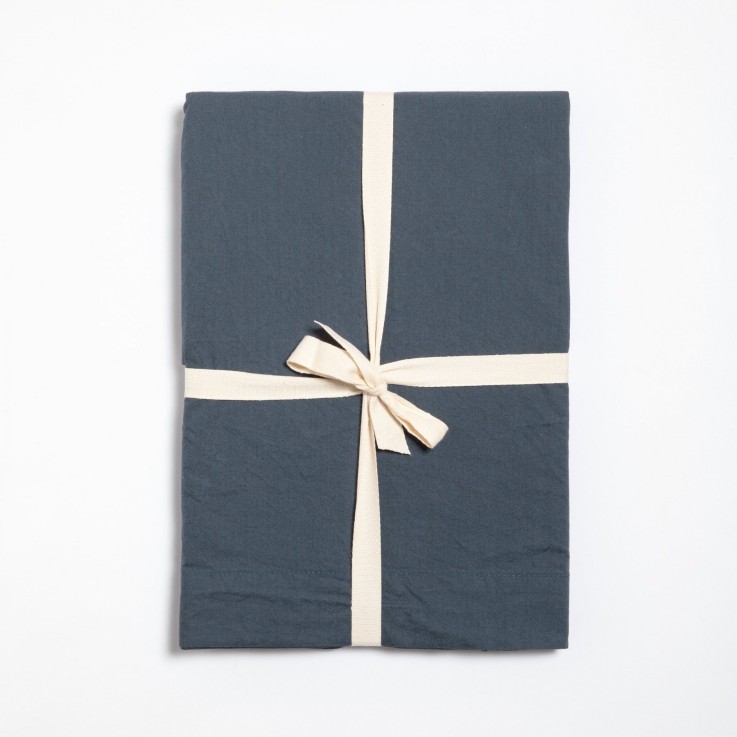 Drap plat 1 personne en Percale de Coton Bio lavé