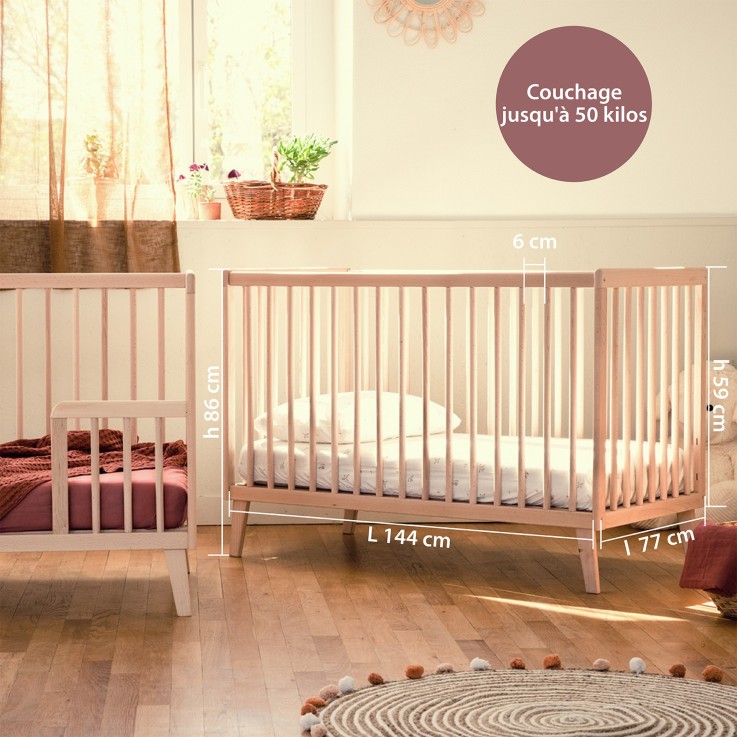 Lit bébé Evolutif Turia 70x140 cm