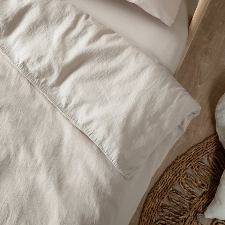 Housse de Couette bébé Satin de Coton Bio lavé